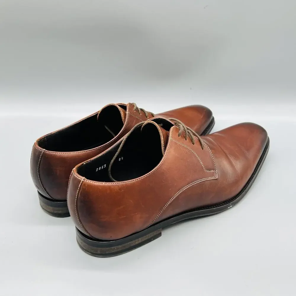 To Boot New York Shoes Mens 8.5 Brown Leather Adam Derrick Derby Oxford Dress